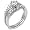Sterling Silver Cubic Zirconia CZ Wedding Engagement Ring Set Sz 5