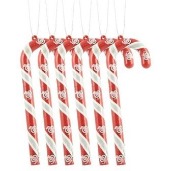 OHIO STATE BUCKEYES FOOTBALL CHRISTMAS 6 ORNAMENT CANES OLD DESIGN