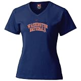 Washington Nationals T Shirt : Nike Washington Nationals Navy Ladies Ligature Arched T Shirt