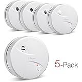 X-Sense DS31 10-Year Extended Battery Life Home Smoke Detector Fire Alarm with Photoelectric Sensor; Easy Installation [5-Pack]