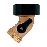 Tools & Hardware : Orbit Lawn & Garden Brass Hose Gooseneck Shut-Off Coupling Valve #58553