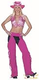 Adults Pink Cowgirl Halloween Costume (Small 6-8)