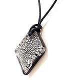 Review The Tribeca Gift Company  / Glass Square Pendant Crackled Effect Black