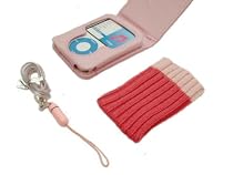 3G PINK FLIP CASE & FREE PINK SOCK DEAL FOR APPLE iPOD NANO 3RD GENERATION 4GB 8GB PLAYER + EXCLUSIVE NEW PINK NECK STRAP