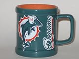 MIAMI DOLPHINS 11 oz. Team Logo Sculpted COFFEE MUG