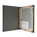 DORN � BOOK Mark I H�lle / Cover f�r Apple iPad 2 - handgefertigte, leinengebundene, Echt-Holz Buchbinder-H�lle (wie DODO Case) mit Magnet (Sleep / Wake Funktion), schwarz/grau