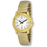 Avalon Mens EZC Low Vision One Button Talking Watch, Gold-Tone Flex # 2608-1B by Avalon