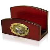 NCAA Louisiana State Fightin Tigers Wood Business Cardholder