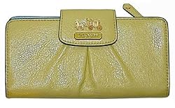 Coach Madison Leather Slim Envelope Wallet Purse 41975 Grass