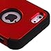 MYBAT IPHONE5HPCTUFFSO006NP Premium TUFF Case for iPhone 5 - 1 Pack - Retail Packaging - Titanium Red/Black