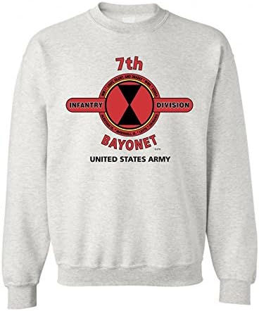7TH INFANTRY DIVISION " BAYONET " BATTLE & CAMPAIGN SWEATSHIRT (M, WHITE)