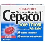 Cepacol Sore Throat, Maximum Numbing, Sugar Free, Lozenges, Cherry, 16 ct.