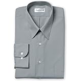  : Van Heusen Men's Long Sleeve Wrinkle Free Poplin Solid Shirt, Greystone, 15 34/35