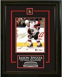 Jason Spezza Signed 8X10 Etched Mat - White Action-V