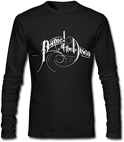 YesHD Men's Panic At The Disco Logo Long Sleeve T-shirt Black M