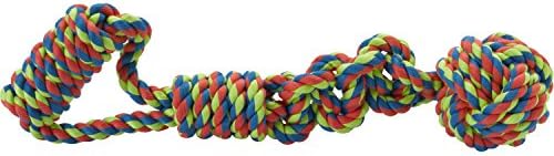 Petface Toyz Tug & Chase Rope Ball Puppy Dog Toy Tugger Interactive Outdoor Play (40cm/16)