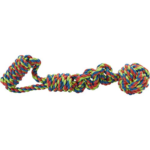 Petface Toyz Tug & Chase Rope Ball Puppy Dog Toy Tugger Interactive Outdoor Play (40cm/16)