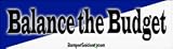 Balance The Budget - Political Bumper Stickers (Medium 10x2.8 in.)
