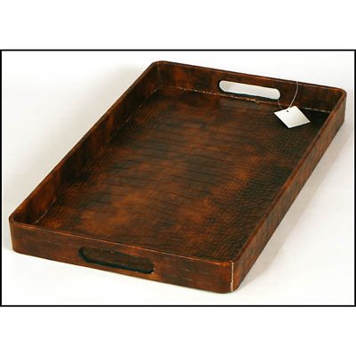 Deko Tablett in Lederoptik 40 x 24 cm