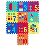 Bodenpuzzle, Spielteppich, Puzzlematten, 1,0 m2, - Zahlen-/Formenset 10-teiligvon "flip*flop"