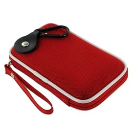 Slim Nylon Hard Shell Case (Red) for Garmin nüvi 1350T Series 4.3-Inch