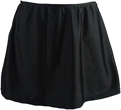 Cocoship Women's Solid Black Skirted Bikini Bottom Skirt Swimdress(FBA) Black(Fast Ship) 18