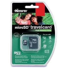 Memorex TravelCard - Flash memory card ( SD adapter included ) - 2 GB - microSD