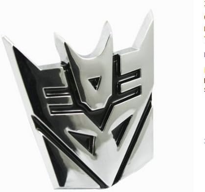 3D Transformer Decepticons Emblem Badge Sticker Decal Chrome