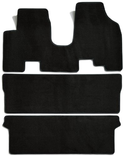 Premier Custom Fit 3 piece Set All One Piece Carpet Floor Mats for Honda Odyssey Premium Nylon Black