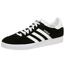 adidas Originals Men's Gazelle Shoe,Black/White,12.5 M