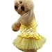 Urparcel Dog Lace Dress Pet Tutu Dress Skirt Yellow S