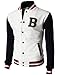H2H Mens Slim Fit Cotton Varsity Baseball Bomber Jacket Of Various Styles