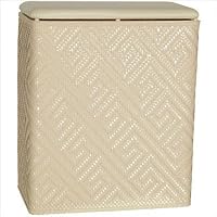 Athena Upright Hamper Color: White