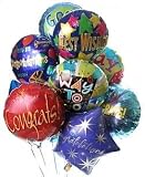One Dozen Mylar Balloon Bouquet, Congratulations - B000MD9D58