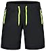 YUNY Men's Quick Dry Zipper Pocket Outdoor Sport Running Shorts