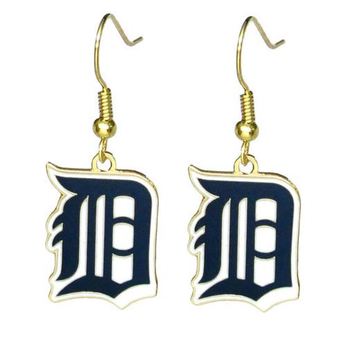 MLB Dangling Earrings - Detroit Tigers Logo