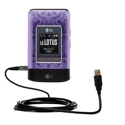 Classic Straight USB Cable for the LG Lotus with Power Hot Sync and Charge capabilities - uses Gomadic TipExchange Technology