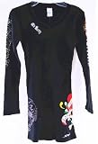 Ed Hardy by Christian Audigier Black Girls V-Neck Long Sleeve T Shirt