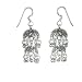 Dangle Style Fashion Sterling Silver Earrings 1.75 inches