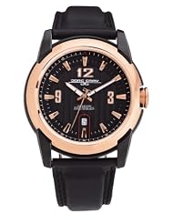 Jorg Gray Leather Black Dial Men's watch #JG9400-23