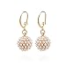 Ginasy Luxury Pearl Inlaid Spherical Drop Earrings 14k Gold Plated and Alloy Pearl Earrings