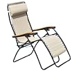 Faulkner XL Recliner Desert Sand/Black Mesh with Wood Arms
