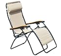 Faulkner XL Recliner Desert Sand/Black Mesh with Wood Arms