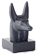 Head of Anubis Statue on Marble Base