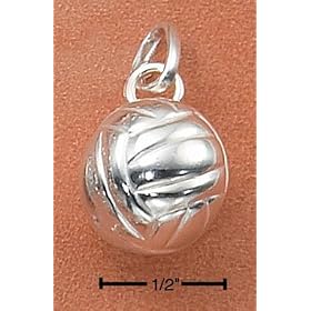 Sterling Silver Volleyball Charm by SilverChicks!