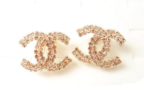 betsy johnson jewelery Discount Swarovski Golden Crystal Stud Earrings (SIZE: 1''*3/4'') - Top Seller 07