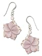 Pink Mother of Pearl Flower Earrings