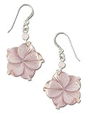 Pink Mother of Pearl Flower Earrings