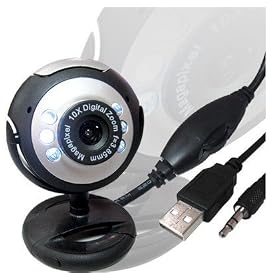 12 Megapixel Webcam Camera with Built-in Microphone and Built-in Adjustable LED Lights / NightVision, Plug and Play by XGadget