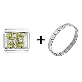 Pugster Gold Plated Rhinestone Celtic Cross Italian Charm